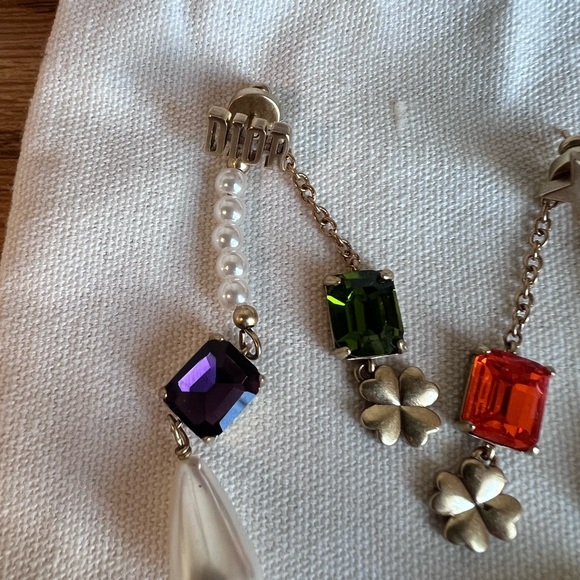 Dior Multicolor Pearl Drop Earrings - Picture 4 of 9